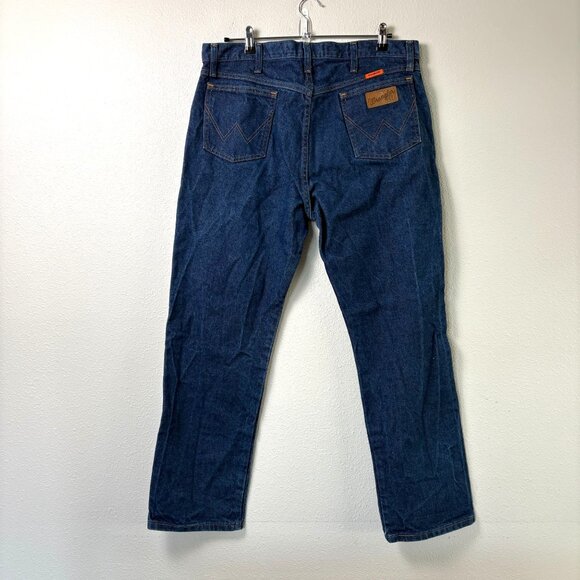 Wrangler FR Flame Resistant Work Jeans Size 36 x 30 Blue Straight Leg FR13MWZ - Picture 3 of 12
